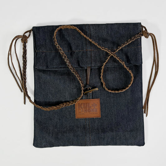BLUE MESSENGER CROSS BODY BAG